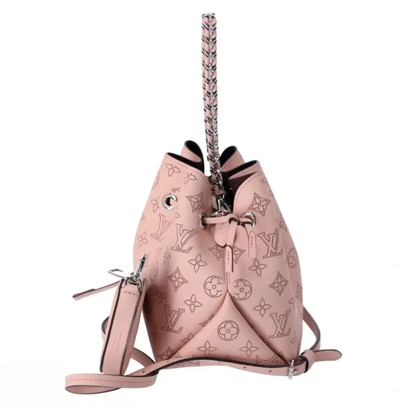 Louis Vuitton Bella Mahina Calf Leather Magnolia Pink Bucket Shoulder Bag M57068 - Picture 14 of 15